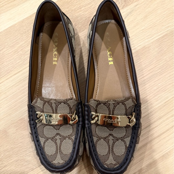 Coach Shoes - Coach Signature Canvas and Leather Loafers